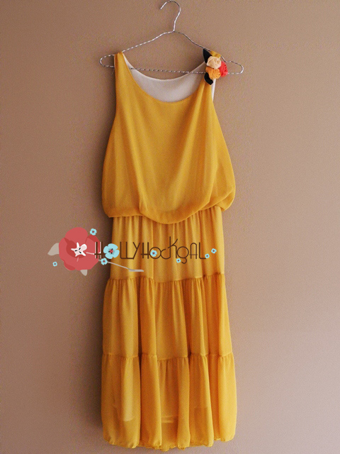แม็กซี่เดรส ผ้าชีฟอง Maxi dress