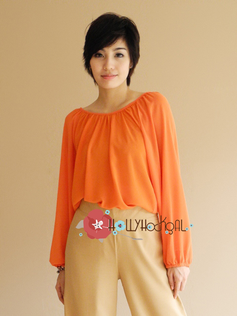 เสื้อแขนยาว ผ้าชีฟอง